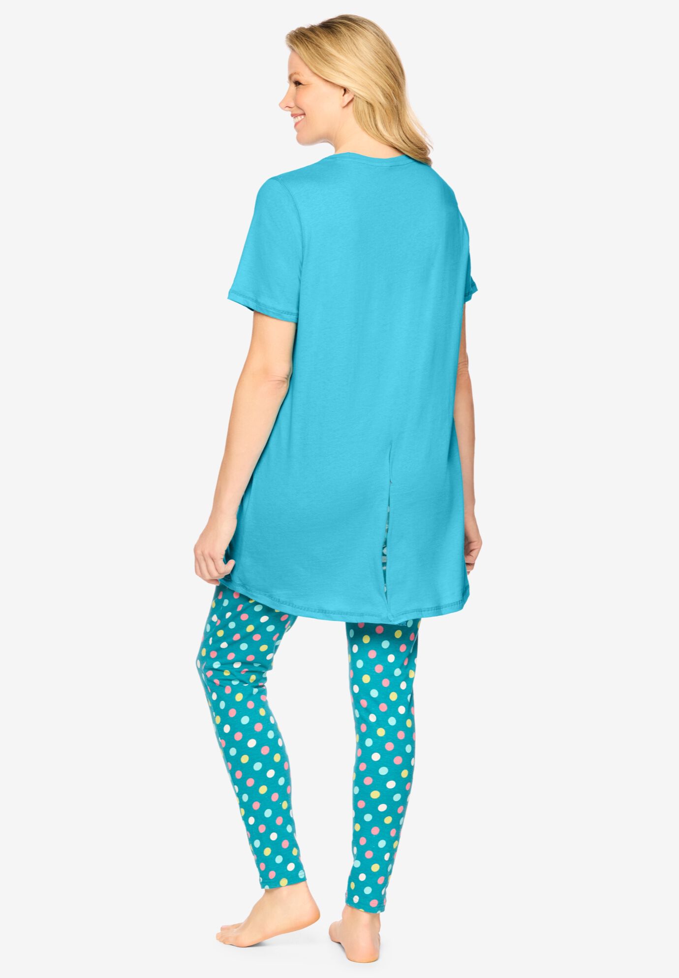 Graphic Tunic PJ Set, SHELL PINK BOWS, on-hover image number 1