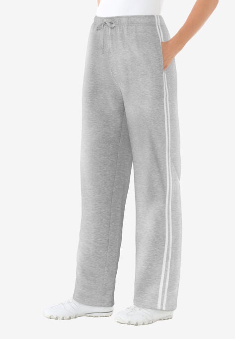Better Fleece Side Stripe Sweatpant, HEATHER GREY WHITE, hi-res image number null