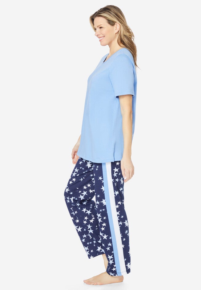2-Piece Side Stripe Pajama Set, , alternate image number null