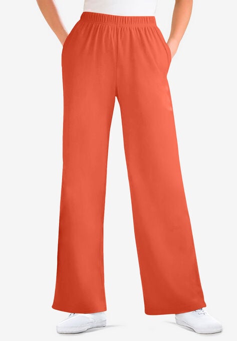 7-Day Knit Wide Leg Pant, PUMPKIN, hi-res image number null