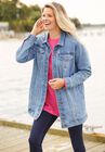 Long Stretch Denim Jacket, , alternate image number null