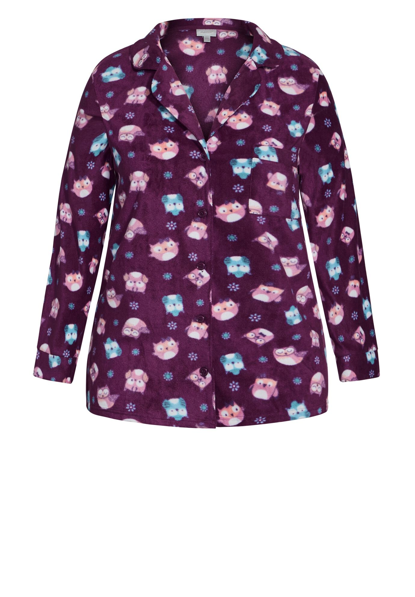 Button Owl Sleep Top, OWL PRINT, alternate image number 2