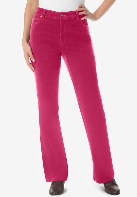 Stretch Corduroy Bootcut Jean, BRIGHT CHERRY, hi-res image number null