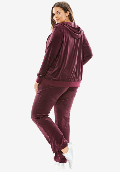 2-Piece Velour Hoodie Set, , on-hover image number null