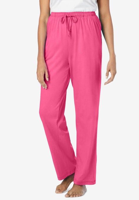 Knit Sleep Pant , PEONY PETAL PINK, hi-res image number null