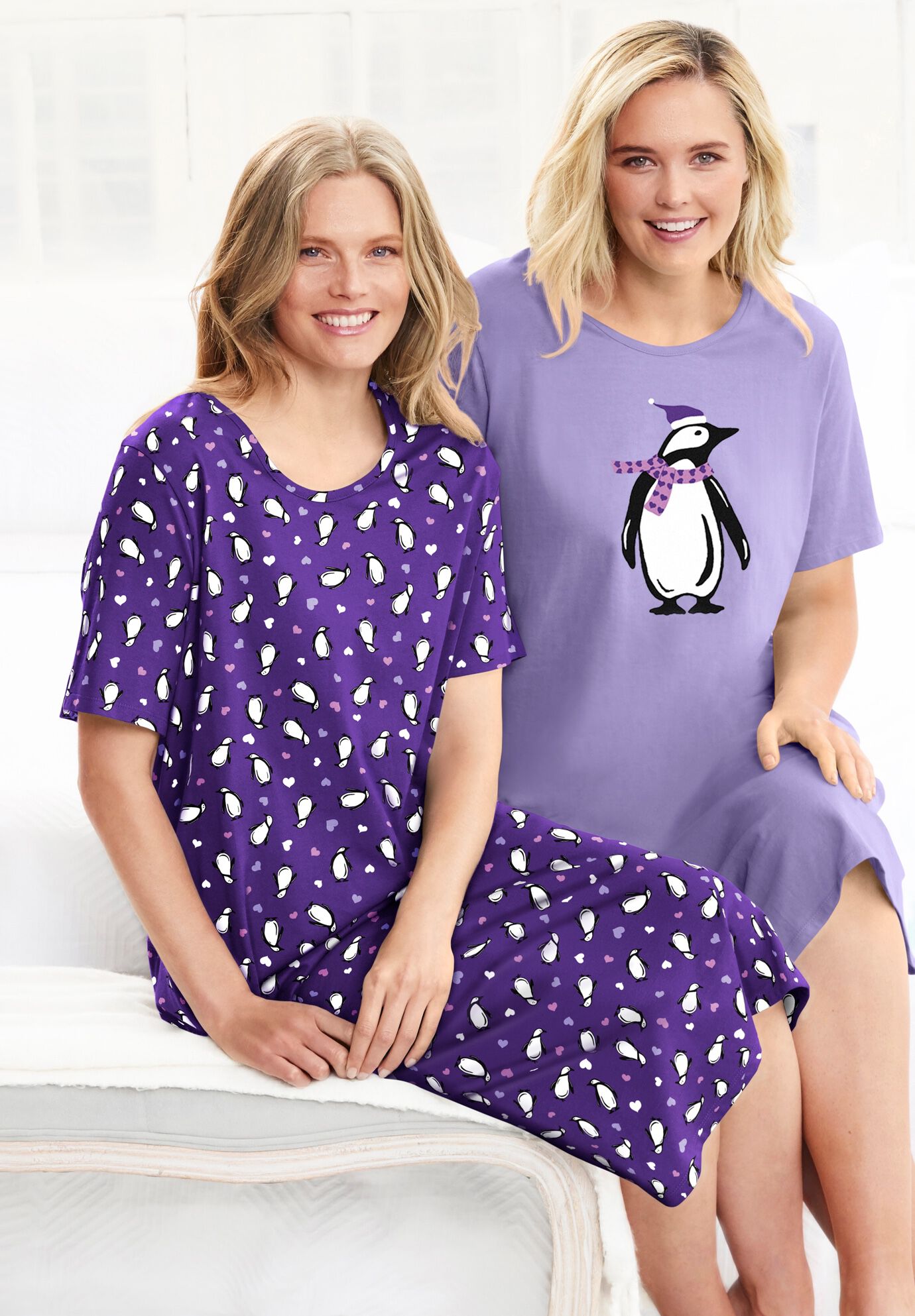 2-Pack Long Sleepshirts, , alternate image number 6