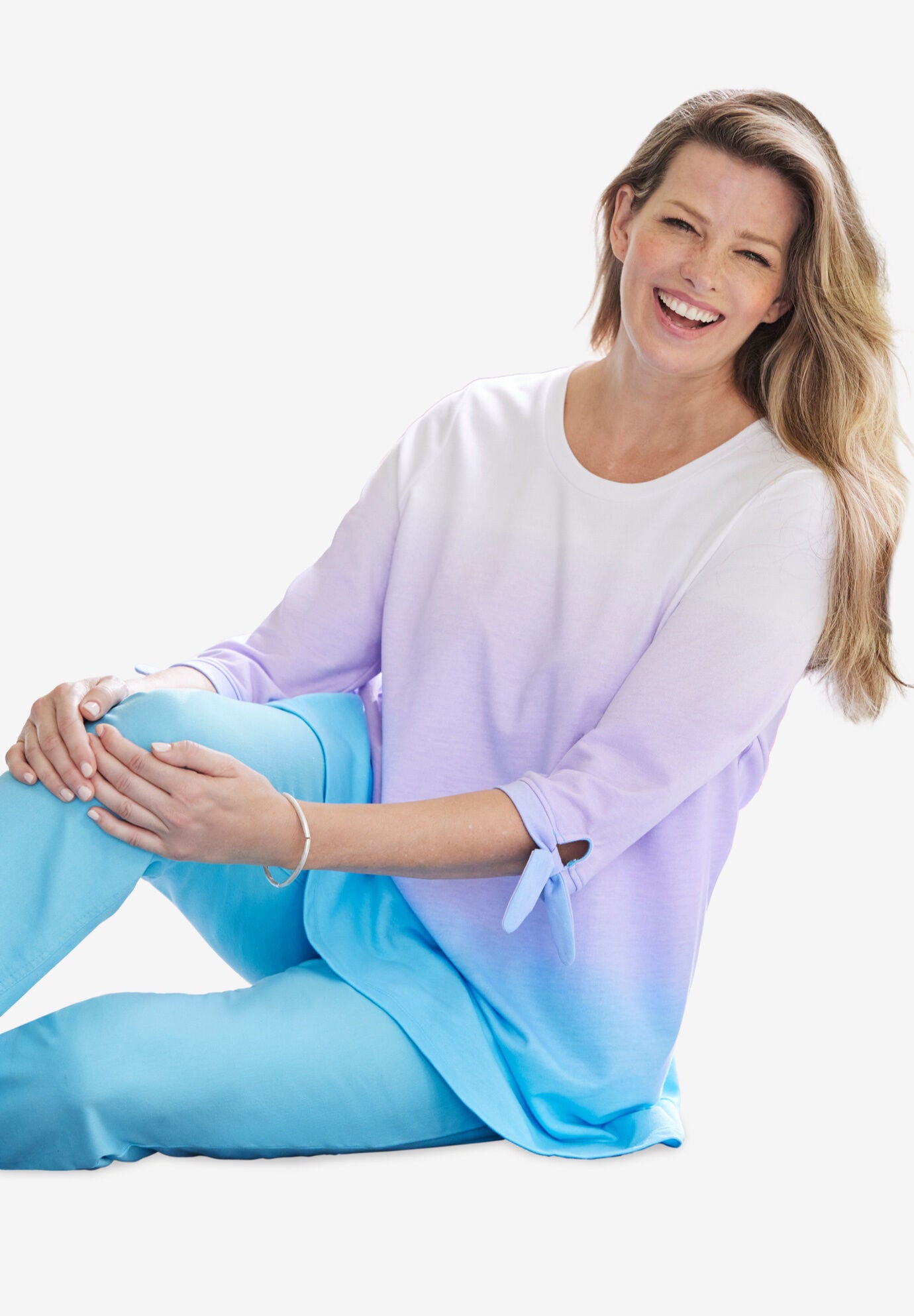 French Terry Tie-Sleeve Sweatshirt, , alternate image number 4