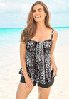 Flyaway Tankini Top with Bust Support , CLASSIC LEOPARD, hi-res image number null