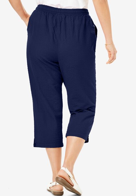 Seersucker Capri Pant, , on-hover image number null
