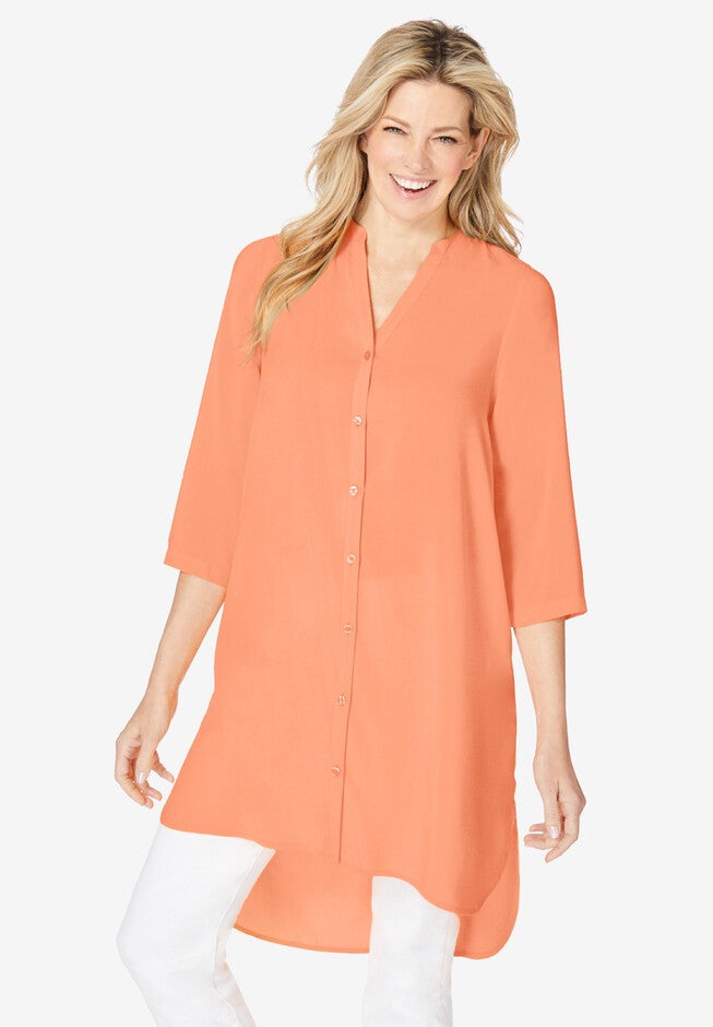 High Low Tunic, ORANGE MELON, hi-res image number null