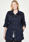Long Stretch Denim Jacket, , alternate image number null