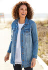 Long Stretch Denim Jacket, , alternate image number null