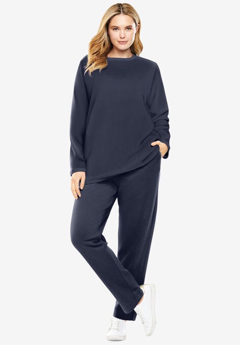 Fleece Sweatshirt Set, NAVY, hi-res image number null