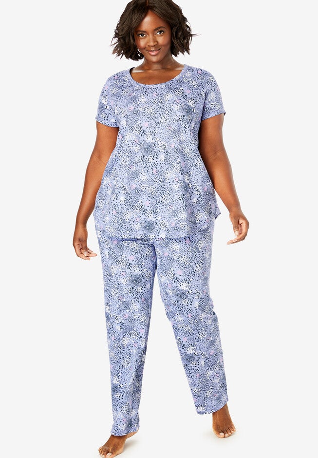Print PJ Set by Dreams & Co.®, NAVY PETAL PRINT, hi-res image number null
