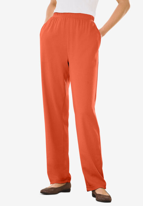 7-Day Knit Straight Leg Pant, PUMPKIN, hi-res image number null