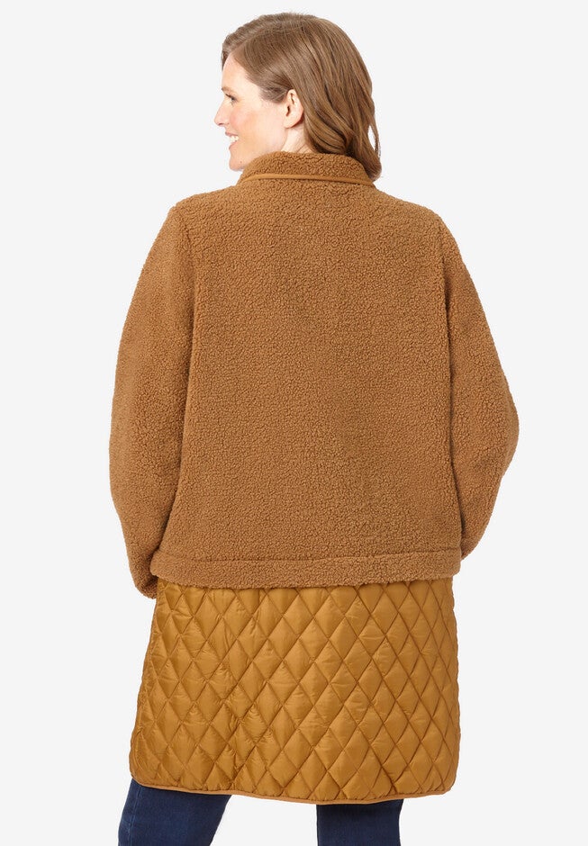 2-in-1 Zip-Off Berber/Quilted Jacket, , on-hover image number null