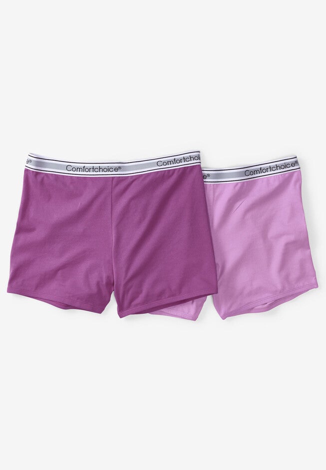 2-Pack Stretch Knit Boyshort , ORCHID PACK, hi-res image number null