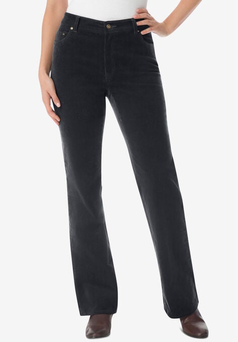 Stretch Corduroy Bootcut Jean, BLACK, hi-res image number null