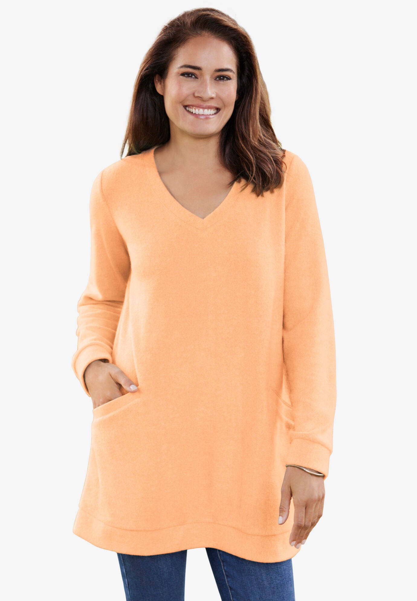 Sherpa Sweatshirt Tunic, , alternate image number 7