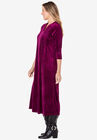 Pintuck Velour Dress, , alternate image number null