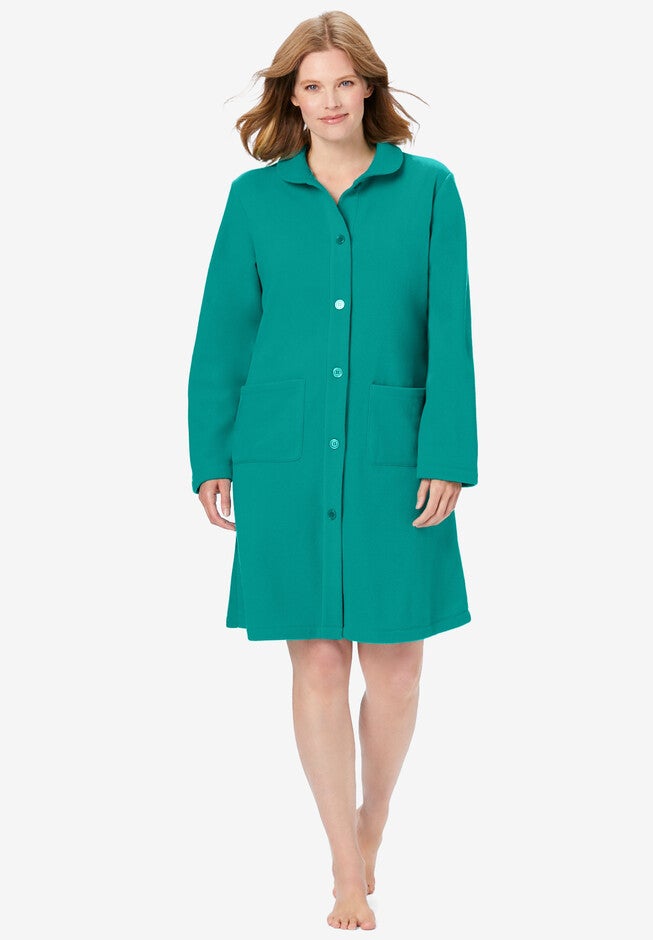 Fleece Robe, LIGHT JADE, hi-res image number null
