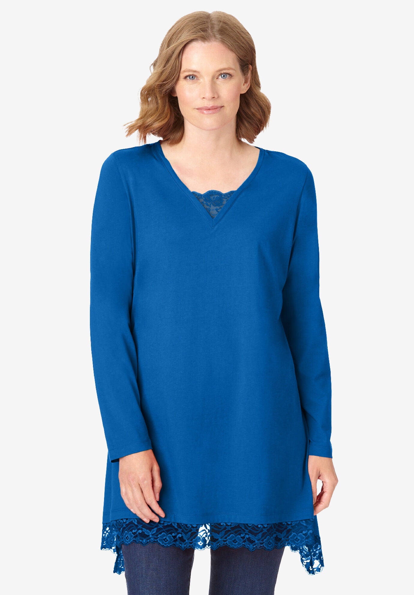 Sharkbite Lace Trim Tunic Fullbeauty Outlet