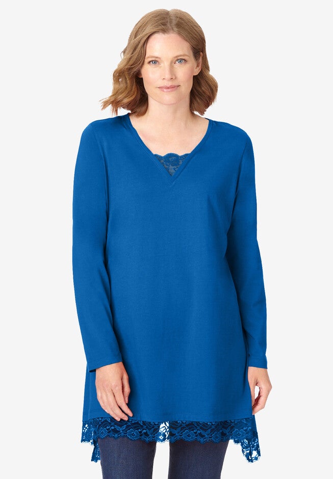 Sharkbite Lace Trim Tunic Fullbeauty Outlet