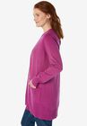 Longer-Length Cotton Cardigan, , alternate image number null