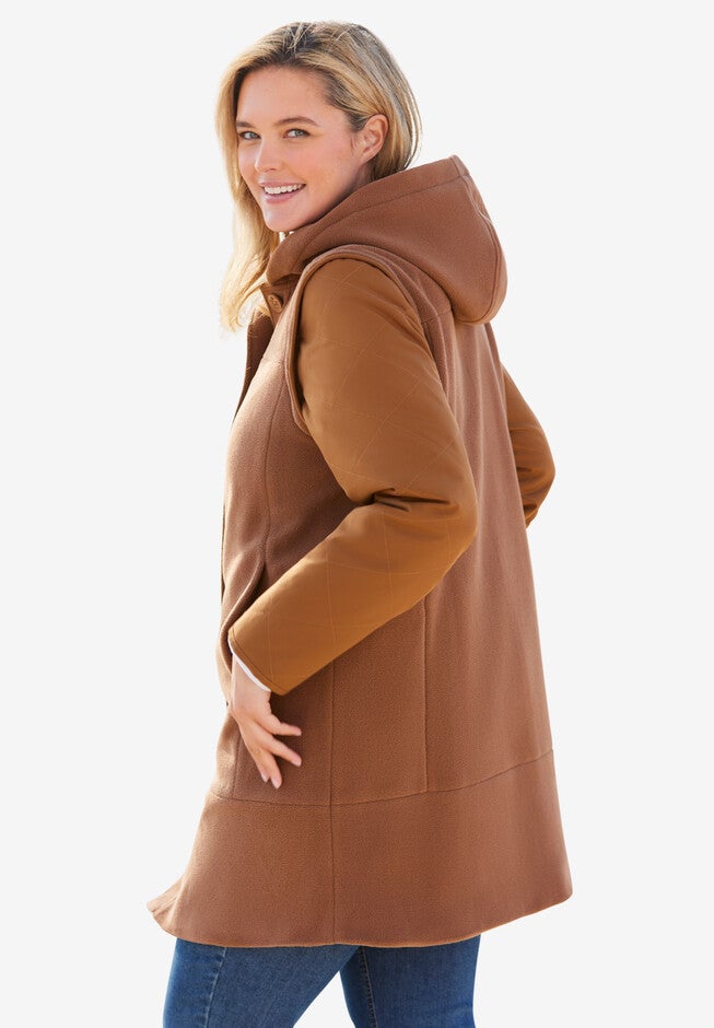 2-in-1 Fleece Jacket With Removable Sleeves, , alternate image number 2