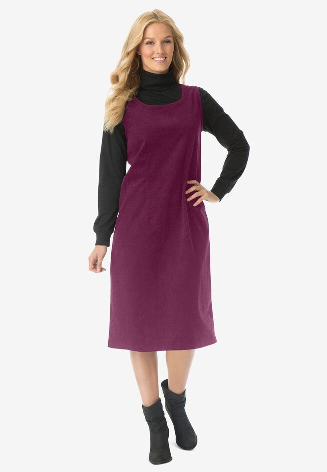 Corduroy sleeveless jumper, DEEP CLARET, hi-res image number 0