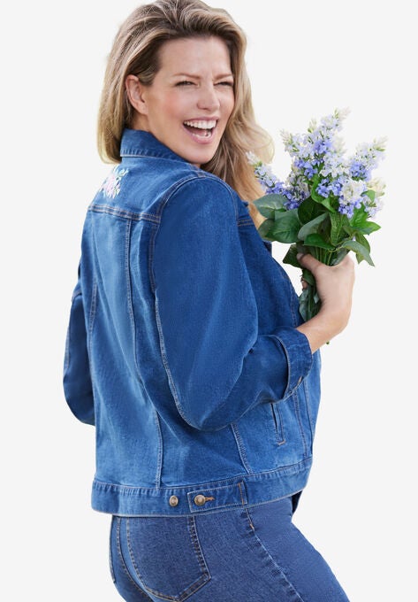 Stretch Denim Jacket, , alternate image number null