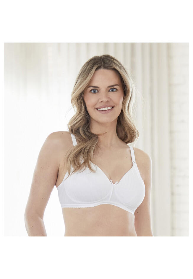 Bestform 5006248 Striped Wireless Cotton Bra With Lightly-Lined Cups