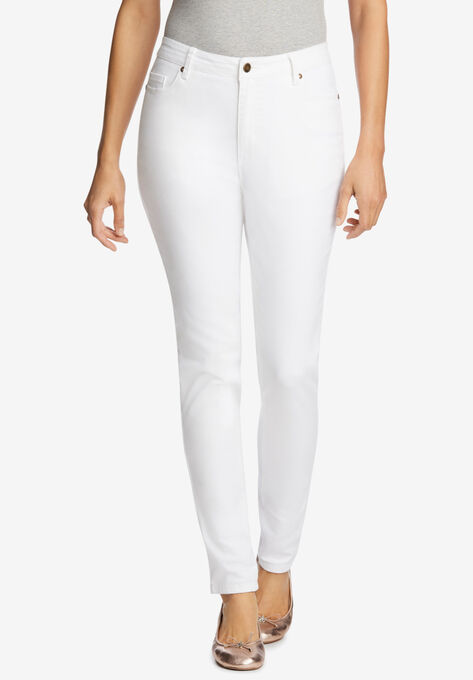 Premium Slim-Leg Jean, WHITE, hi-res image number null