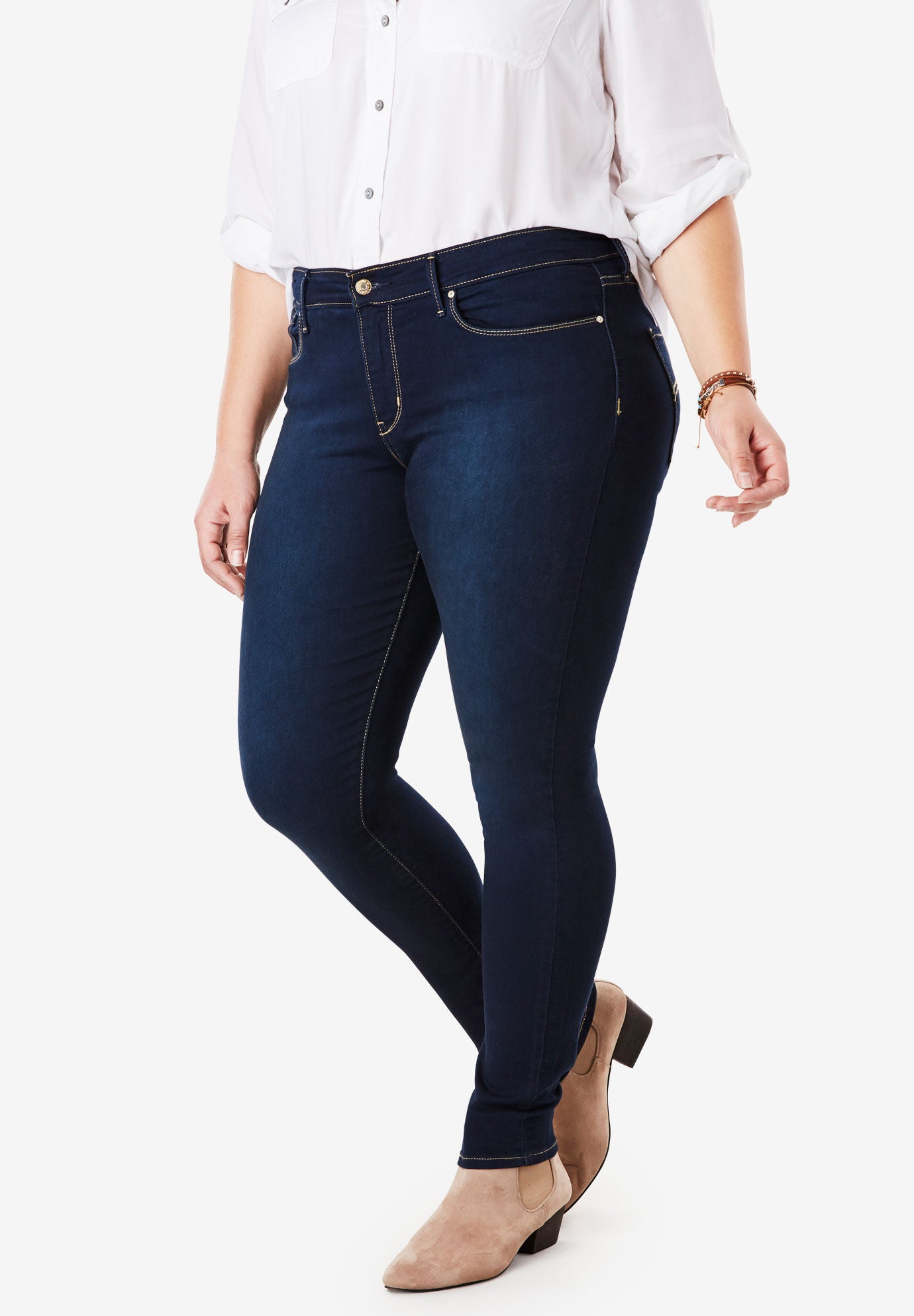 Signature by Levi Strauss Co. Gold Label Women s Plus Mid Rise Skinny Jeans Fullbeauty Outlet
