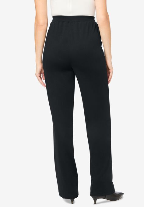 Wide Leg Ponte Knit Pant, , on-hover image number null