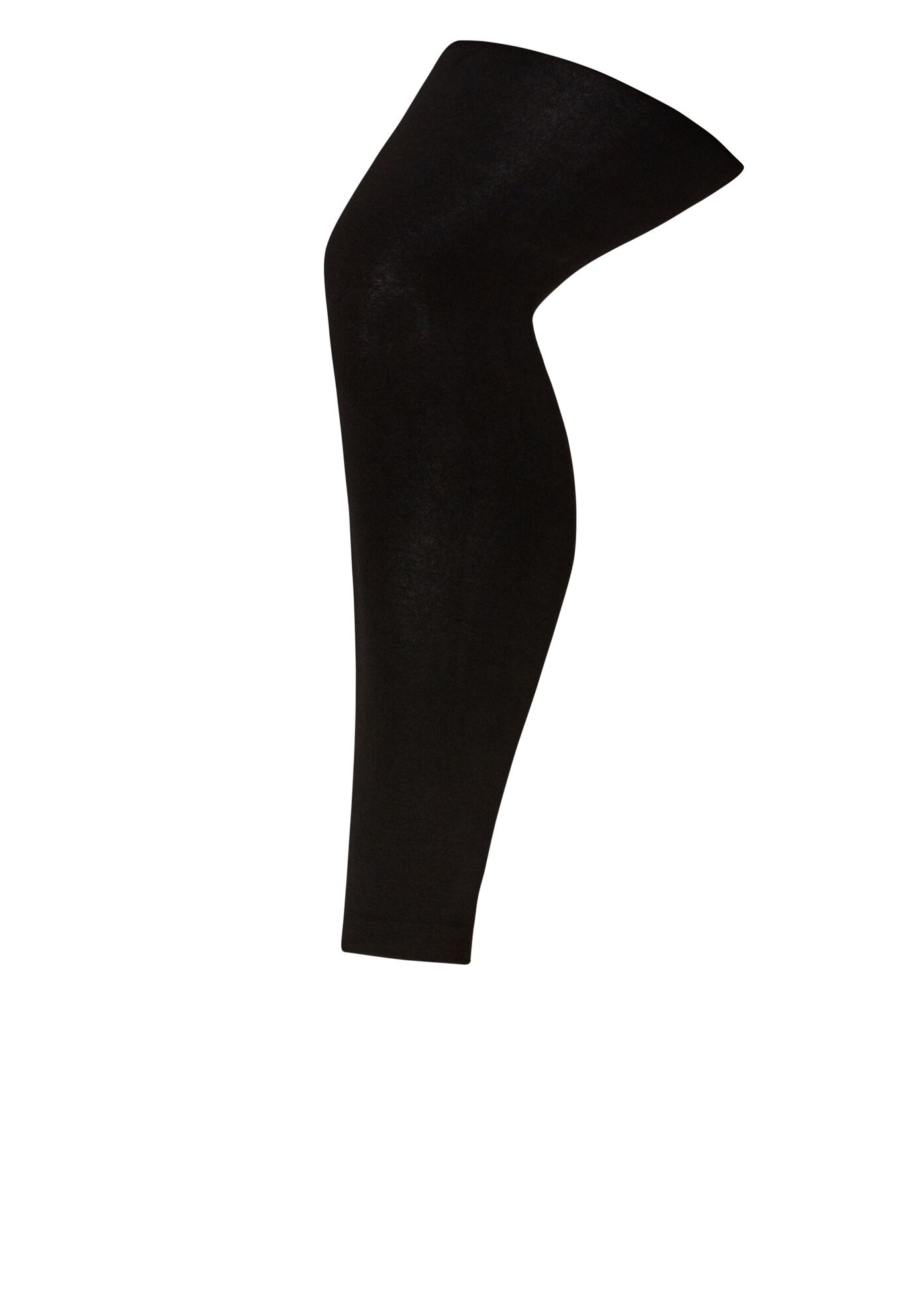 Plush Lined Footless Leggings, BLACK, alternate image number 2