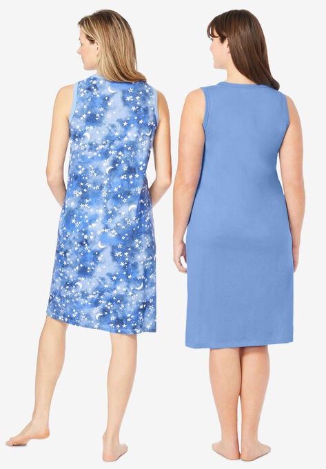 2-Pack Sleeveless Sleepshirt , , on-hover image number null