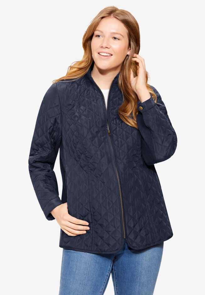 ZipFront Quilted Jacket Fullbeauty Outlet