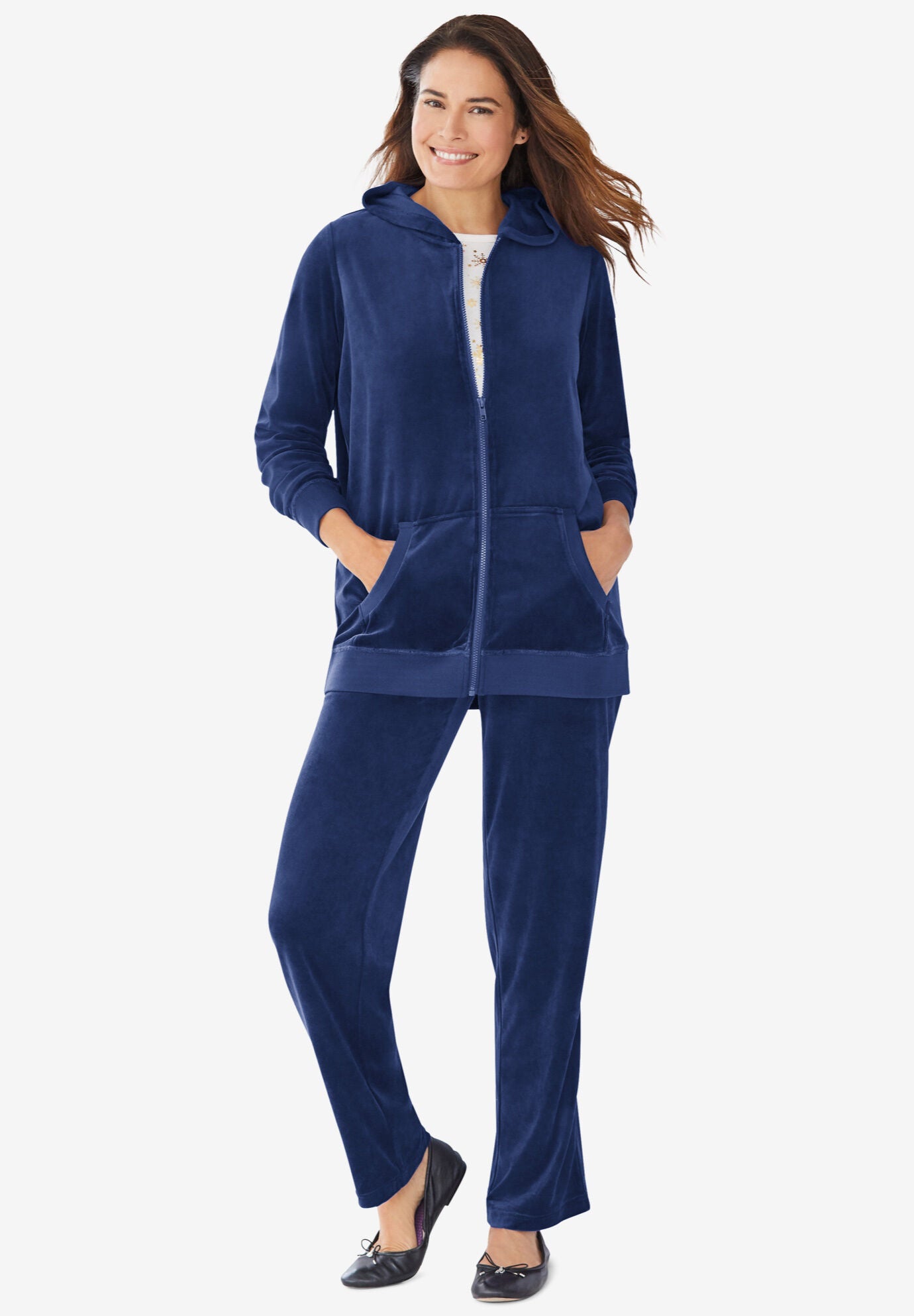 Navy blue velour hoodie shop
