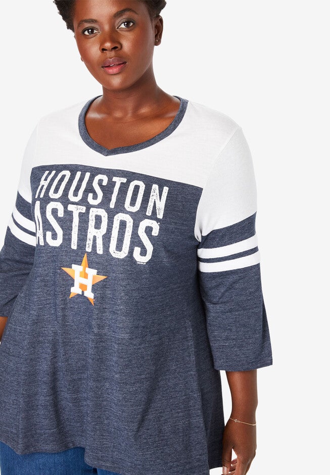 MLB Team Striped Raglan Tee, ASTROS, hi-res image number 0