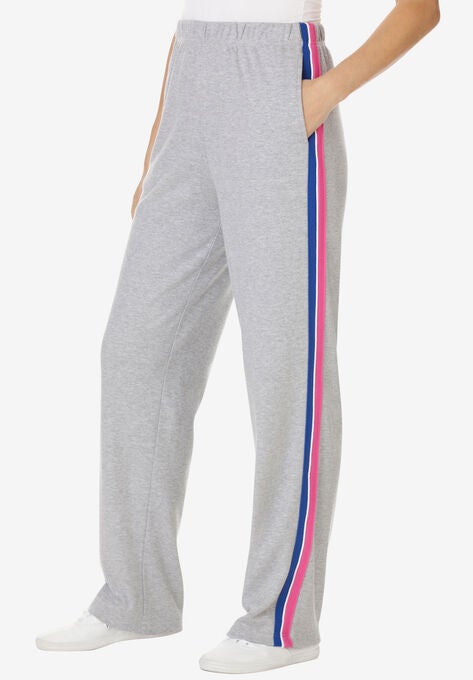 Double Side-Stripe Elastic Waist Pant, BRIGHT COBALT STRIPE, hi-res image number null