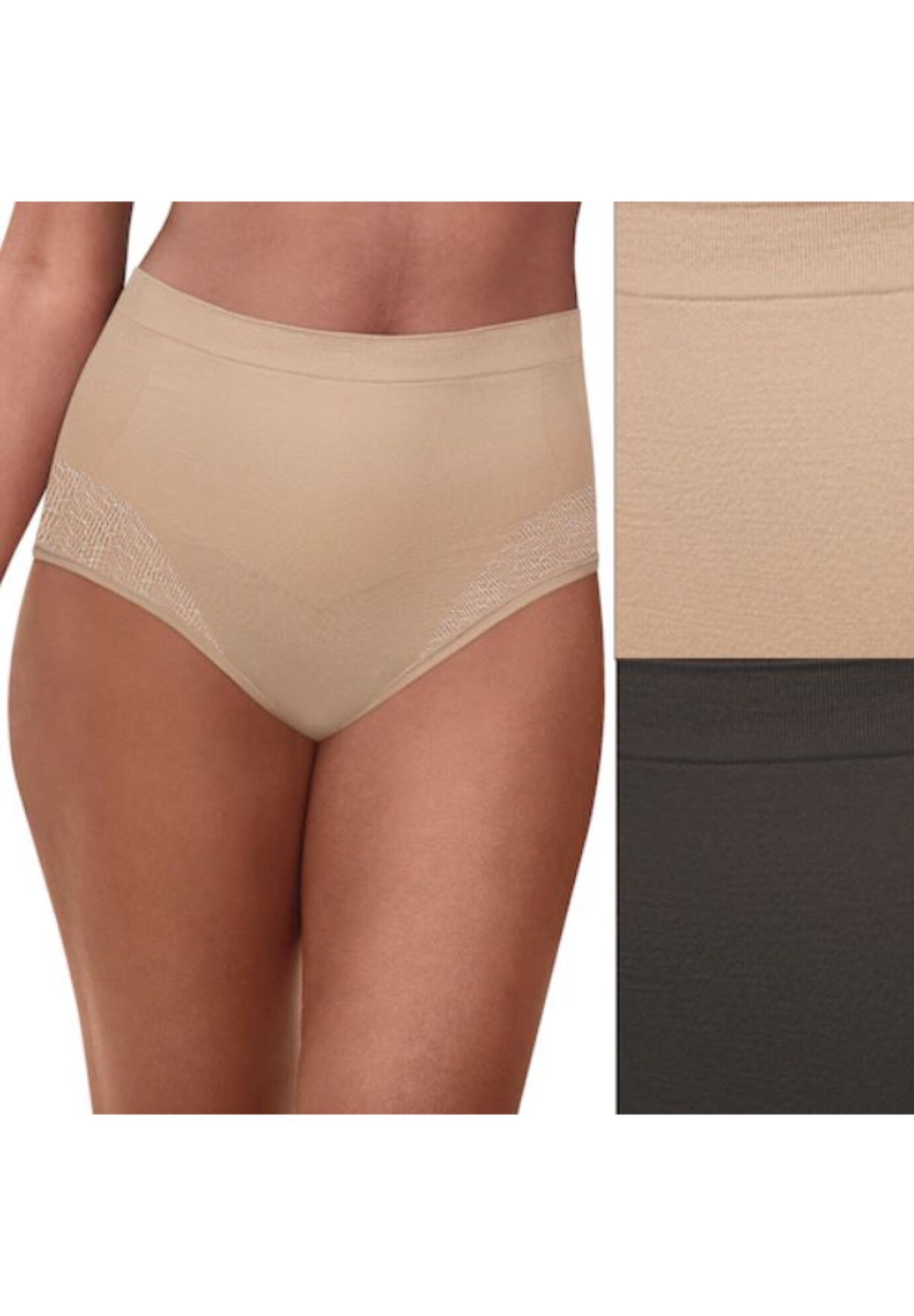 Comfort Revolution Firm Control Brief 2-Pack , NUDE BLACK, hi-res image number 0