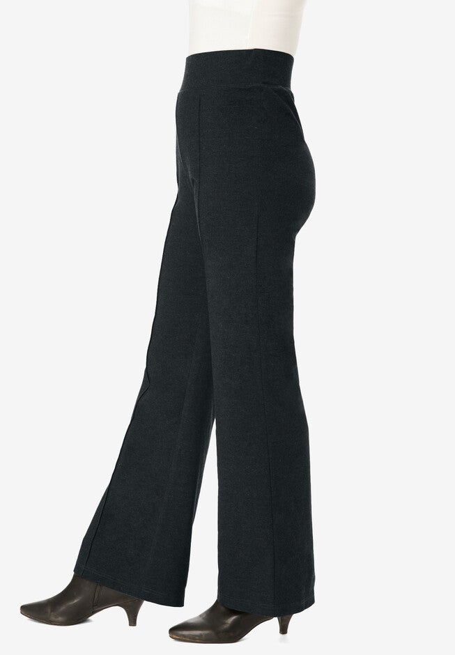 Secret Solutions™ Tummy Taming Wide-Leg Knit Pant, , alternate image number null