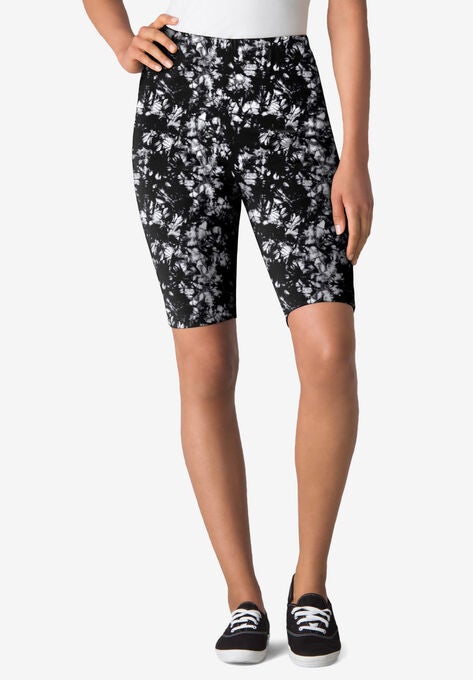 Stretch Cotton Bike Short, BLACK WHITE TIE DYE, hi-res image number null
