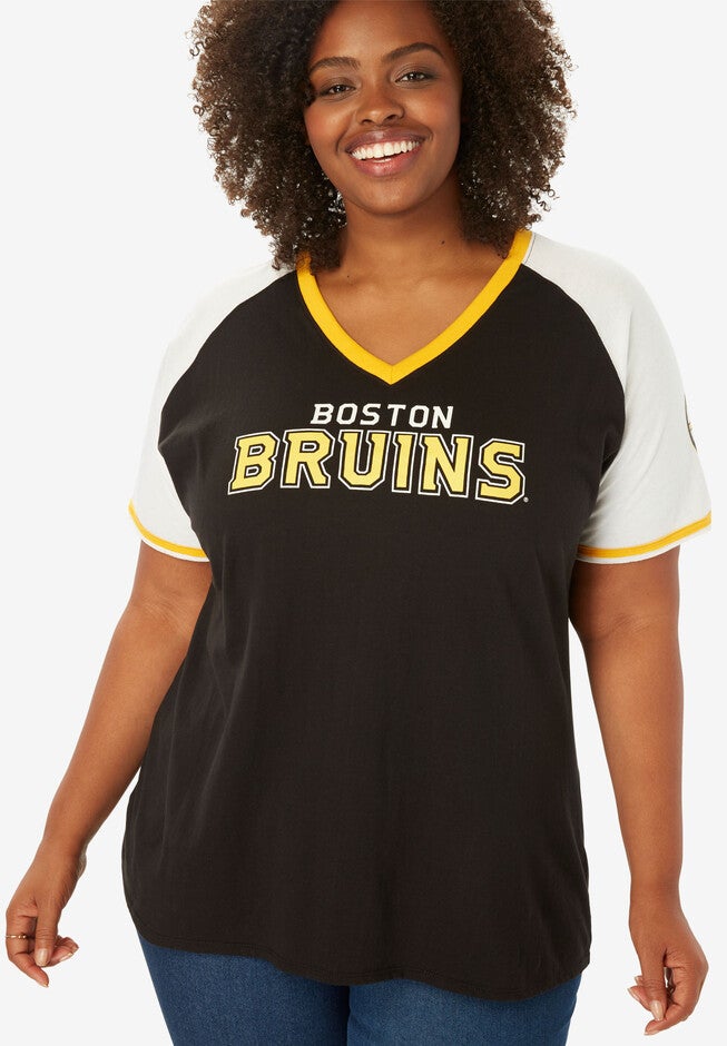 NHL Team V-Neck Raglan Tee, BRUINS, hi-res image number 0