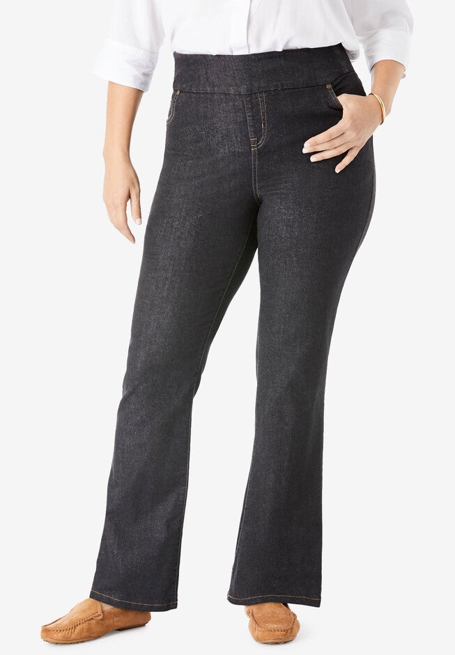Bootcut Smooth Waist Jean, BLACK DENIM, hi-res image number null