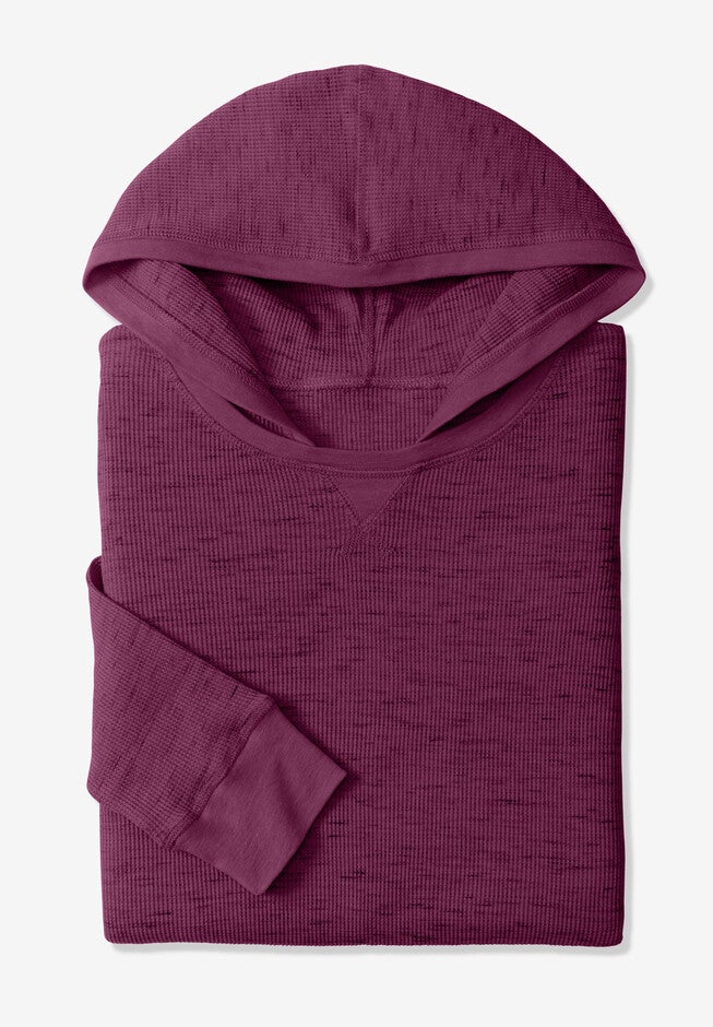 Knit Thermal Hoodie., , alternate image number 2