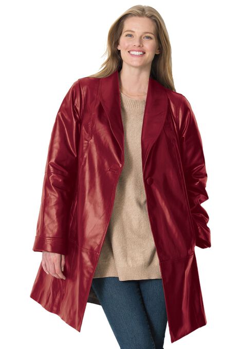Coat Swing Style In Leather