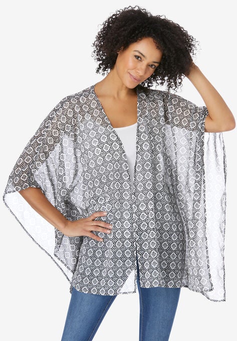 Print Kimono, BLACK GEO, hi-res image number null