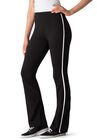 Stretch Cotton Side-Stripe Bootcut Pant, , alternate image number null